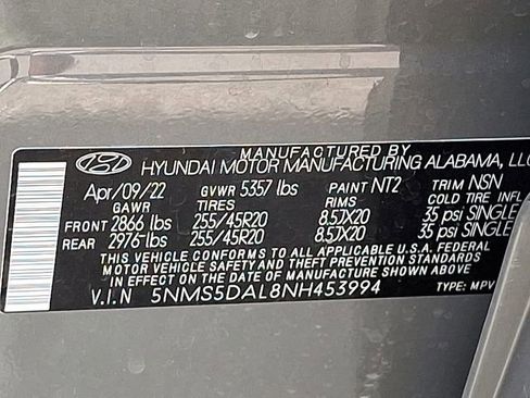 Certified 2022 Hyundai Santa Fe Calligraphy AWD/4WD image 27