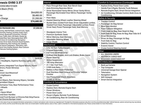 Used 2024 Genesis GV80 3.5T image 2