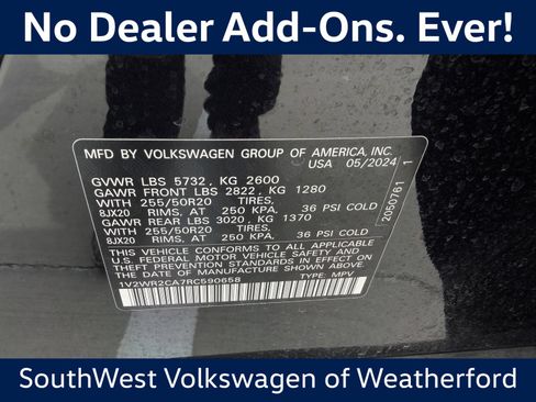 Used 2024 Volkswagen Atlas SE FWD image 29