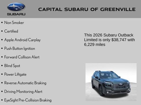 Certified 2026 Subaru Outback Limited AWD/4WD image 9