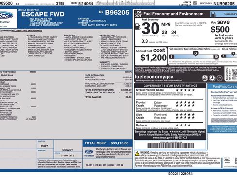 Certified 2022 Ford Escape SE w/ Convenience Package FWD image 33