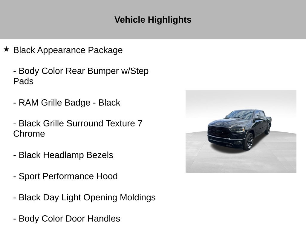 Used 2020 RAM 1500 Limited w/ Black Appearance Package AWD/4WD image 15