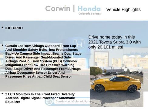 Used 2021 Toyota Supra Premium w/ Driver Assist Package image 6