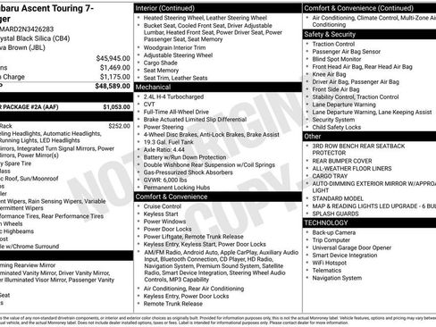 Used 2022 Subaru Ascent Touring w/ Popular Package #2A image 6