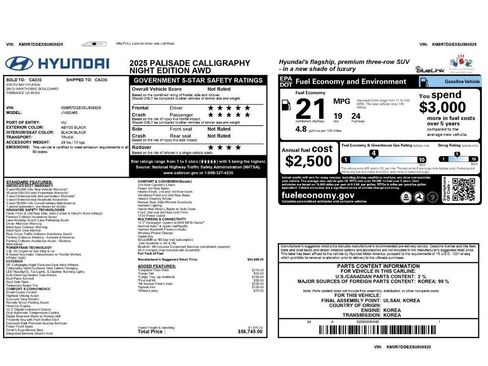 Used 2025 Hyundai Palisade Calligraphy AWD/4WD image 2