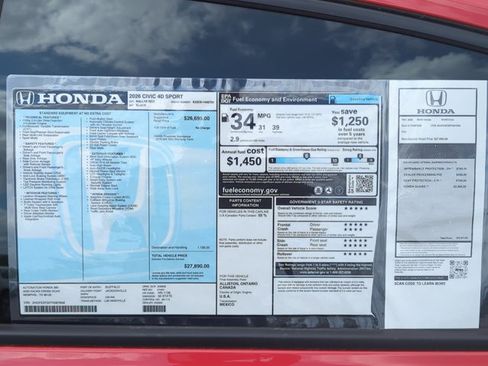 New 2026 Honda Civic Sport image 23