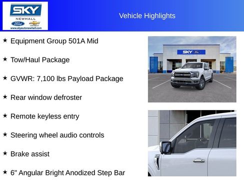 New 2025 Ford F150 Lariat w/ Equipment Group 501A Mid image 12