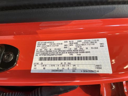 Used 2022 Ford F150 Raptor w/ Equipment Group 801A High image 52