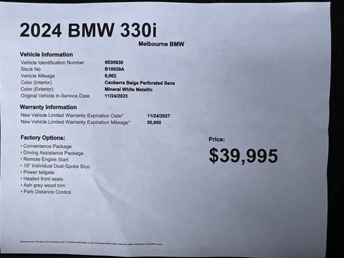 Used 2024 BMW 330i Sedan w/ Convenience Package RWD image 36
