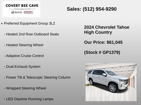 Used 2024 Chevrolet Tahoe High Country RWD image 19