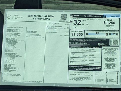 New 2025 Nissan Altima 2.5 S image 16