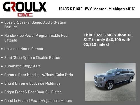 Used 2022 GMC Yukon XL SLT w/ SLT Luxury Package AWD/4WD image 29