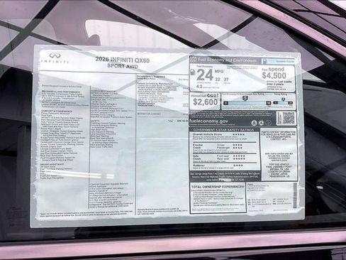 New 2026 INFINITI QX60 Sport w/ Dark Cargo Package AWD/4WD image 19