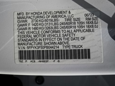 Certified 2023 Honda Ridgeline RTL image 34