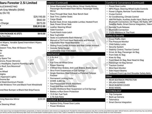 Used 2017 Subaru Forester 2.5i Limited w/ Protection Package #2 image 5