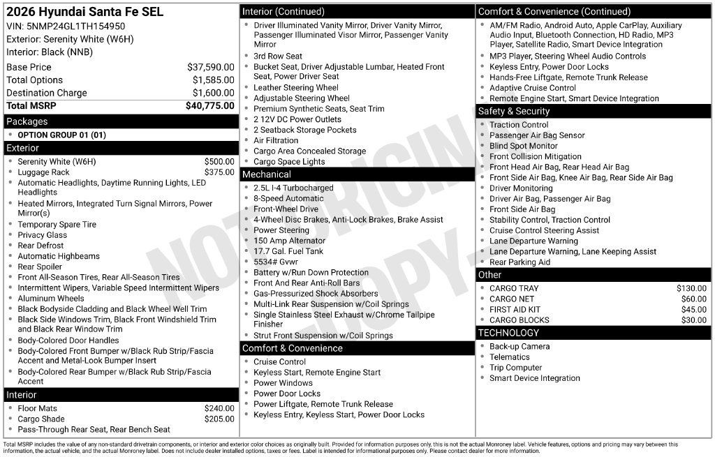 Used 2026 Hyundai Santa Fe SEL FWD image 5