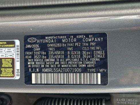 New 2026 Hyundai Palisade FWD Hybrid image 34