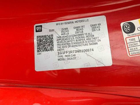 Certified 2022 Chevrolet Camaro LT RWD image 31