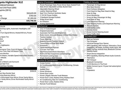 Used 2023 Toyota Highlander XLE AWD/4WD image 9
