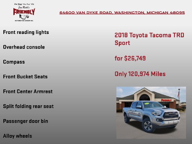 Used 2018 Toyota Tacoma TRD Sport w/ Technology Package AWD/4WD image 30
