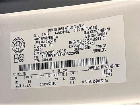 Certified 2019 Ford F150 Lariat w/ Equipment Group 502A Luxury image 27