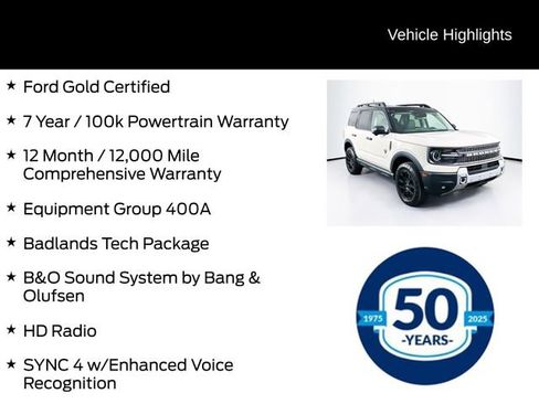 Certified 2025 Ford Bronco Sport Badlands w/ Badlands Tech Package AWD/4WD image 6
