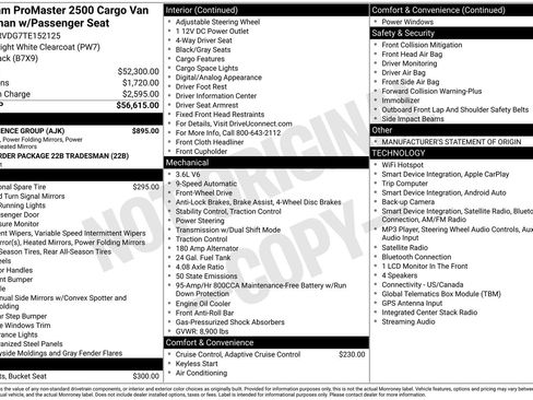 Used 2026 RAM ProMaster 2500 w/ Convenience Group FWD image 2