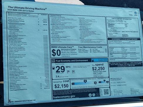 New 2026 BMW 330i xDrive Sedan w/ Premium Package AWD/4WD image 20