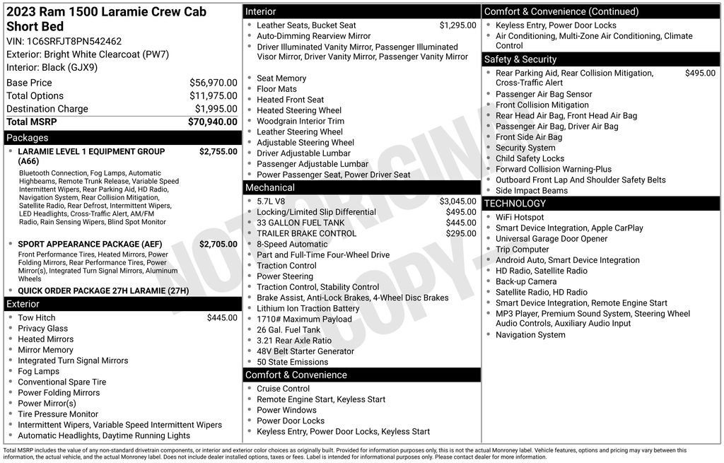 Used 2023 RAM 1500 Laramie AWD/4WD image 37