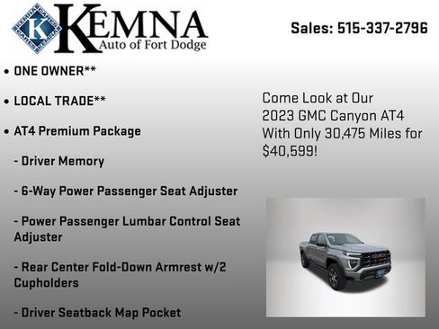 Used 2023 GMC Canyon AT4 w/ AT4 Premium Package image 7