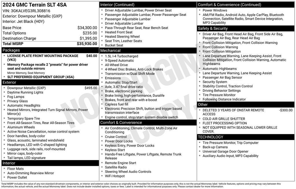 Used 2024 GMC Terrain SLT AWD/4WD image 43