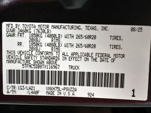 Used 2026 Toyota Tundra Platinum image 16