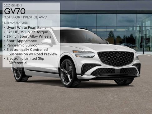 New 2026 Genesis GV70 3.5T Sport Prestige AWD/4WD image 3