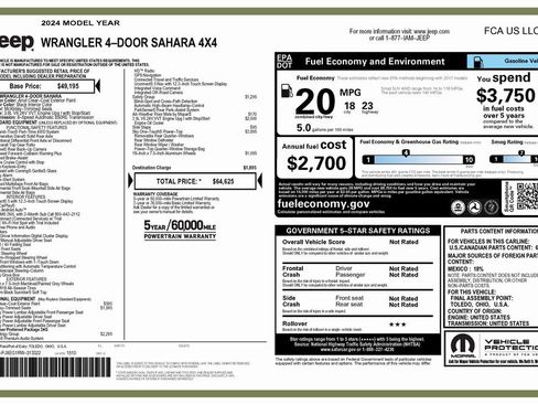 Certified 2024 Jeep Wrangler Sahara w/ Technology Group image 4