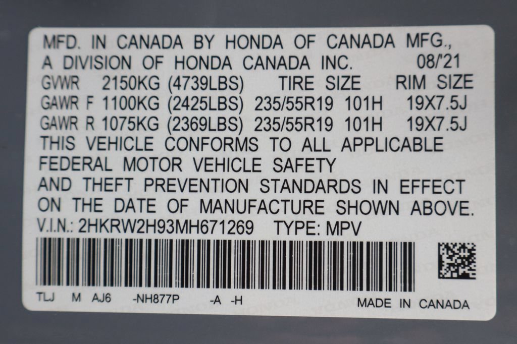 Used 2021 Honda CR-V Touring image 53