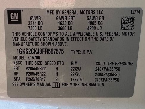 Used 2015 GMC Yukon Denali w/ Premium Package AWD/4WD image 14