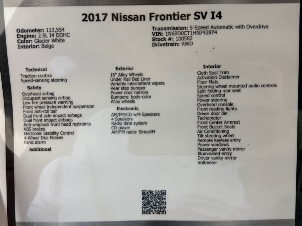 Used 2017 Nissan Frontier SV RWD image 49