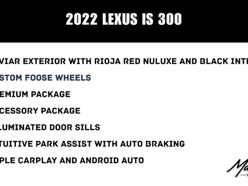 Used 2022 Lexus IS 300 w/ Premium Package RWD image 2