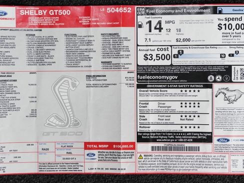 Used 2020 Ford Mustang Shelby GT500 w/ Carbon Fiber Track Pack image 4