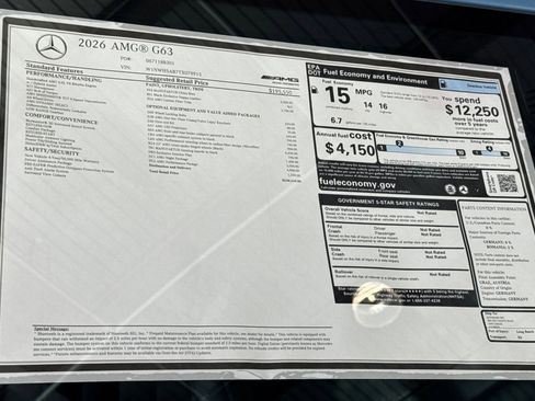 New 2026 Mercedes-Benz G 63 AMG AMG G 63 image 27