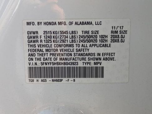 Used 2017 Honda Pilot Touring image 33