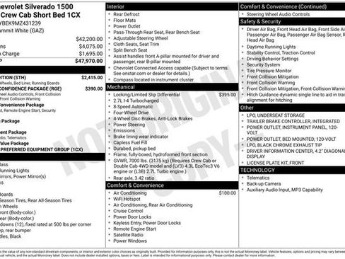 Used 2021 Chevrolet Silverado 1500 Custom w/ Rally Edition image 34