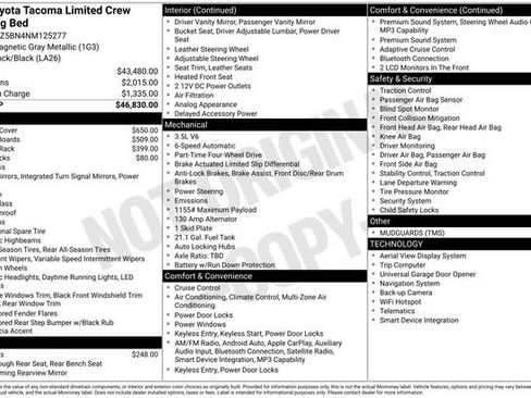 Certified 2022 Toyota Tacoma Limited AWD/4WD image 9