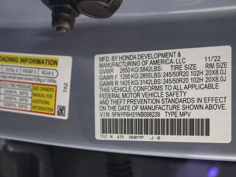 Used 2022 Honda Pilot Sport image 49