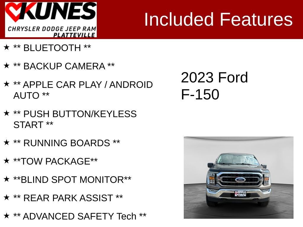 Used 2023 Ford F150 XLT w/ Equipment Group 302A High AWD/4WD image 2