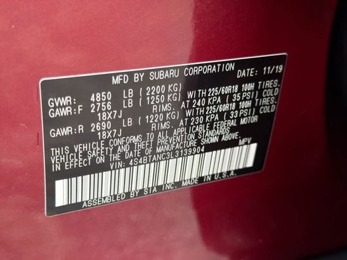 Used 2020 Subaru Outback Limited image 40