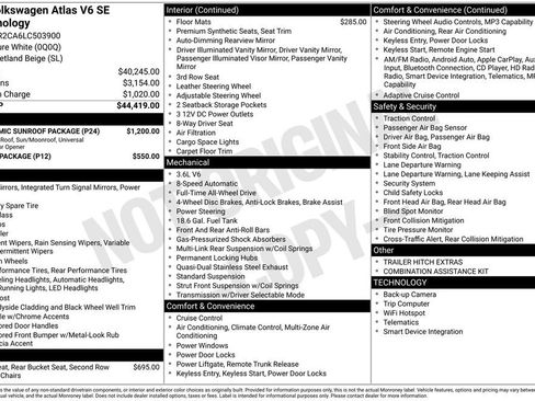 Used 2020 Volkswagen Atlas SE w/ Panoramic Sunroof Package image 2