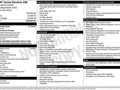 New 2026 GMC Terrain Elevation w/ Black Edition AWD/4WD image 5