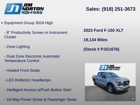 Used 2023 Ford F150 XLT w/ Equipment Group 302A High AWD/4WD image 15