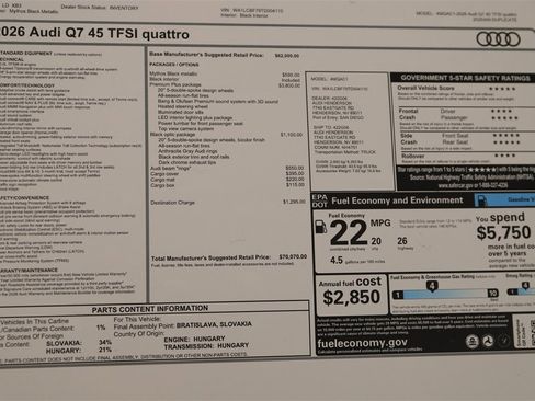 New 2026 Audi Q7 2.0T Premium Plus image 32
